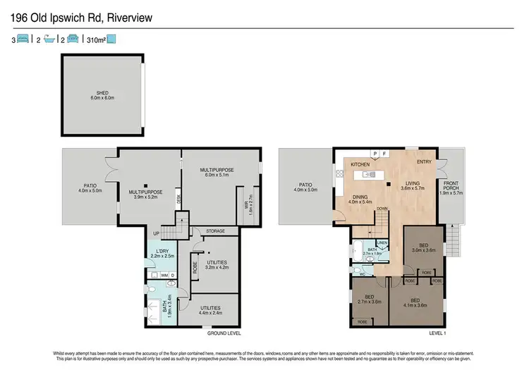 Floorplan of Homely house listing, 196 Old Ipswich Road, Riverview QLD 4303