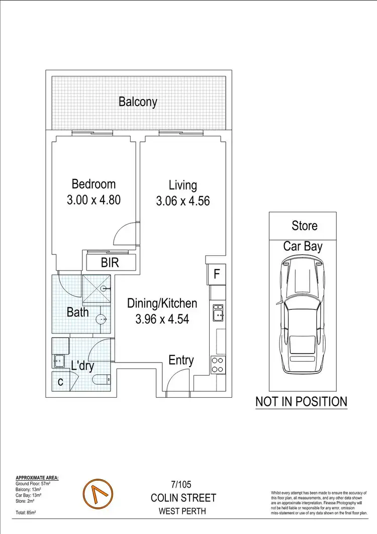 Floorplan of Homely apartment listing, 7/105 Colin Street, West Perth WA 6005