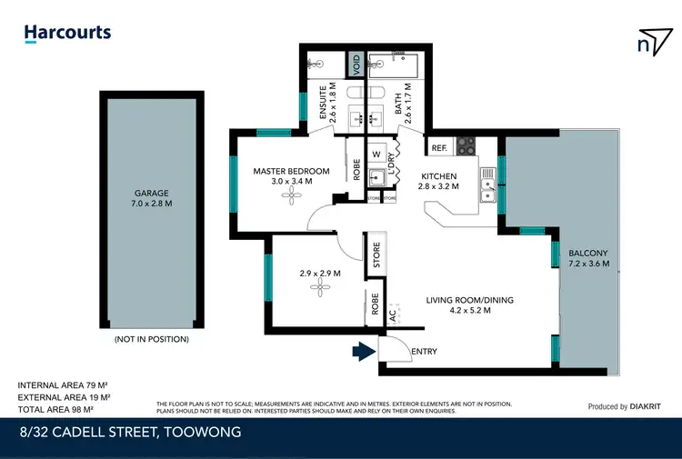 Floorplan of Homely unit listing, 8/32 Cadell Street, Toowong QLD 4066