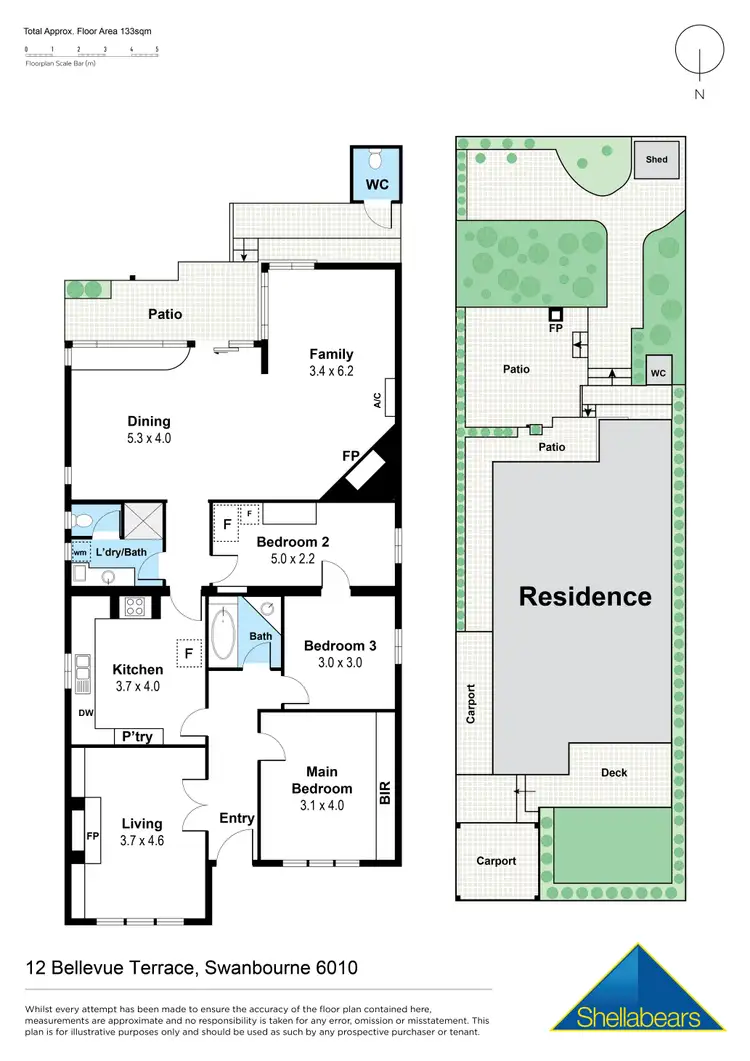 Floorplan of Homely house listing, 12 Bellevue Terrace, Swanbourne WA 6010