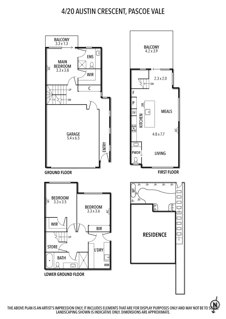 Floorplan of Homely townhouse listing, 4/20 Austin Crescent, Pascoe Vale VIC 3044