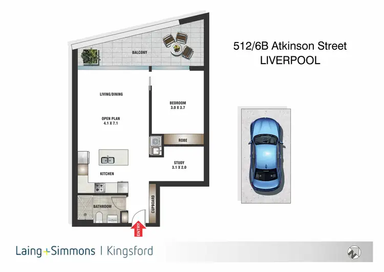 Floorplan of Homely apartment listing, 512/6B Atkinson Street, Liverpool NSW 2170