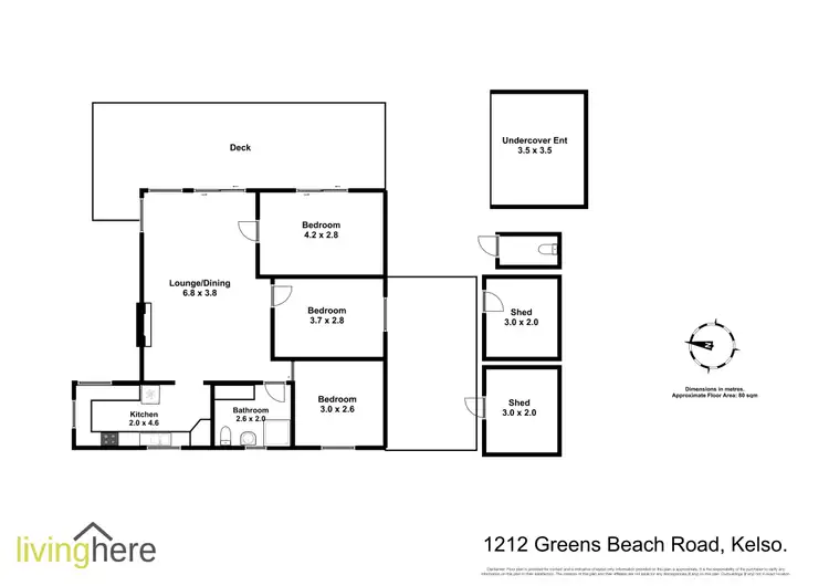 Floorplan of Homely house listing, 1212 Greensbeach Road, Kelso TAS 7270
