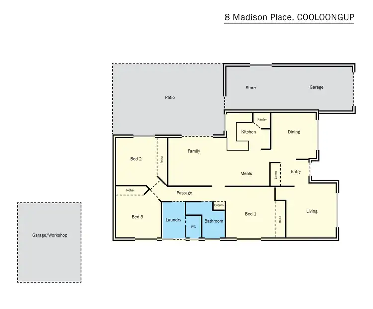 Floorplan of Homely house listing, 8 Madison Place, Cooloongup WA 6168