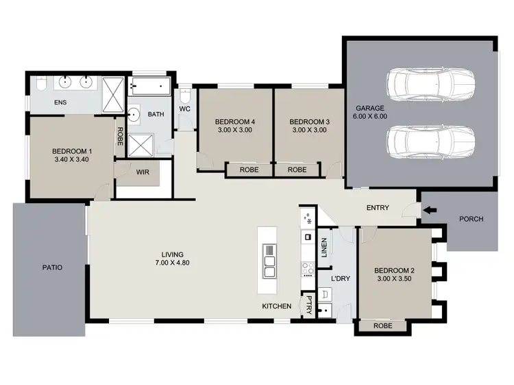 Floorplan of Homely house listing, 7 Wanda Drive, Boyne Island QLD 4680