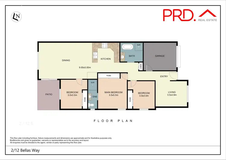 Floorplan of Homely house listing, 2/12 Bellas Way, Tamworth NSW 2340