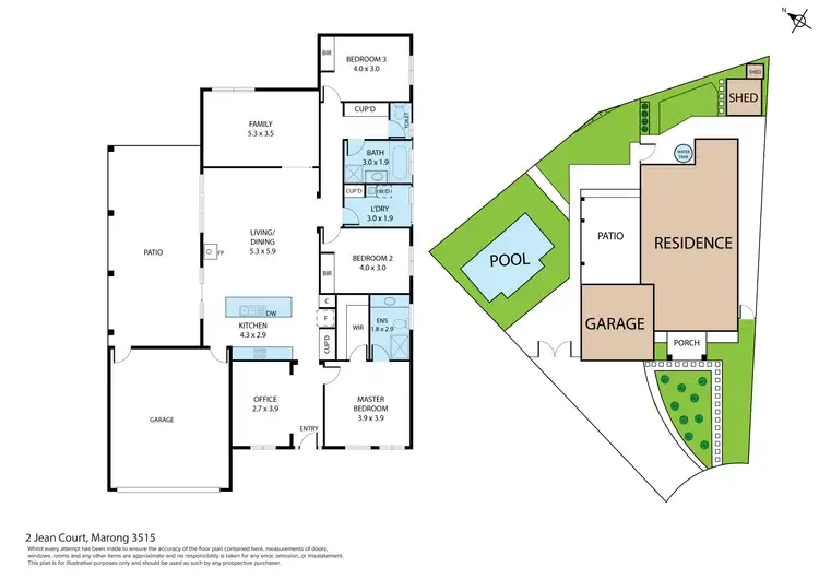 Floorplan of Homely house listing, 2 Jean Court, Marong VIC 3515