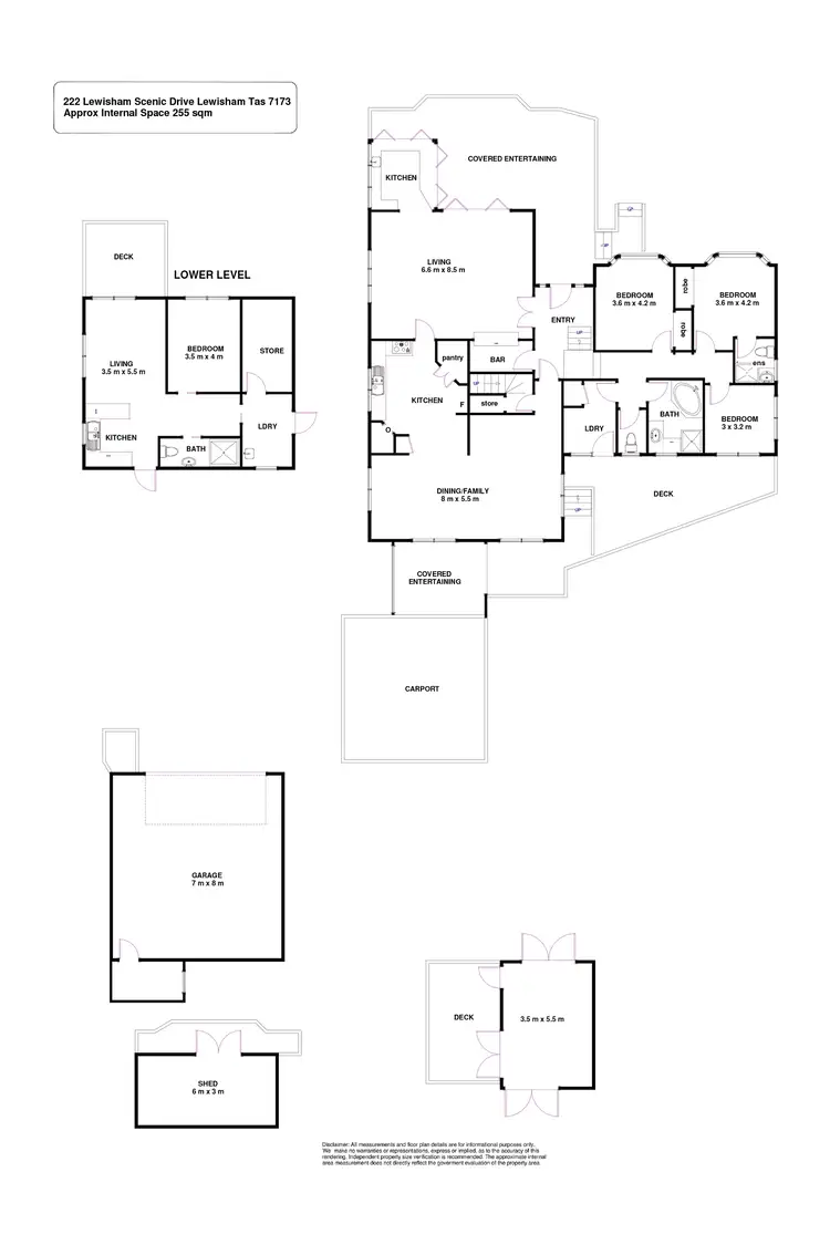 Floorplan of Homely house listing, 222 Lewisham Scenic Drive, Lewisham TAS 7173