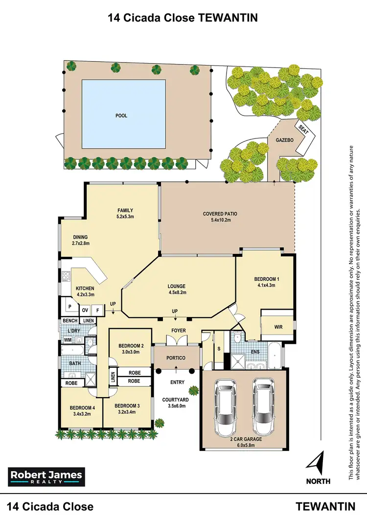 Floorplan of Homely house listing, 14 Cicada Close, Tewantin QLD 4565