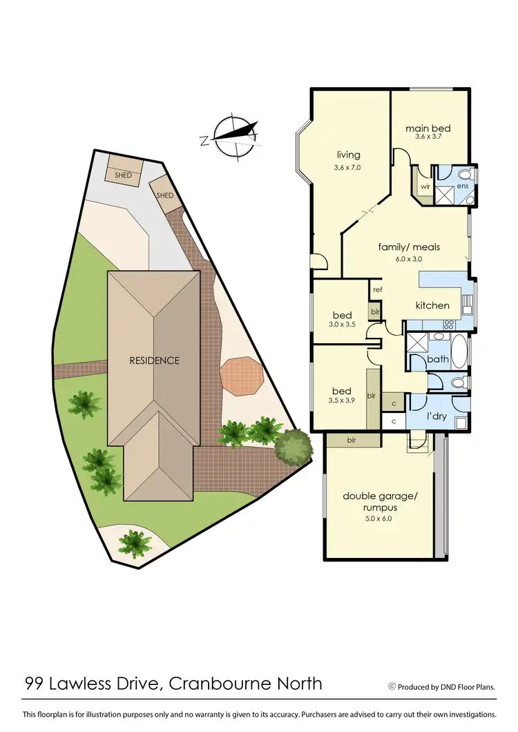 Floorplan of Homely house listing, 99 Lawless Drive, Cranbourne North VIC 3977