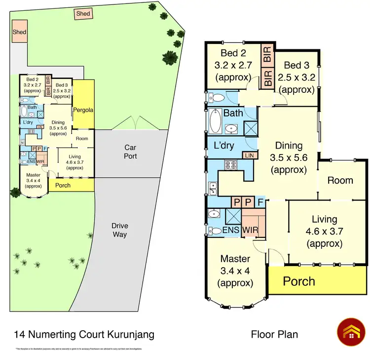 Floorplan of Homely house listing, 14 Numering Court, Kurunjang VIC 3337