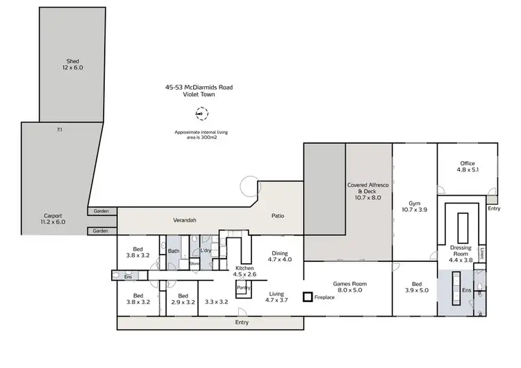 Floorplan of Homely house listing, 45-53 Mcdiarmids Road, Violet Town VIC 3669