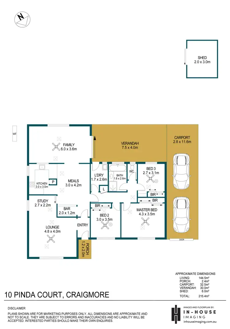 Floorplan of Homely house listing, 10 Pinda Court, Craigmore SA 5114