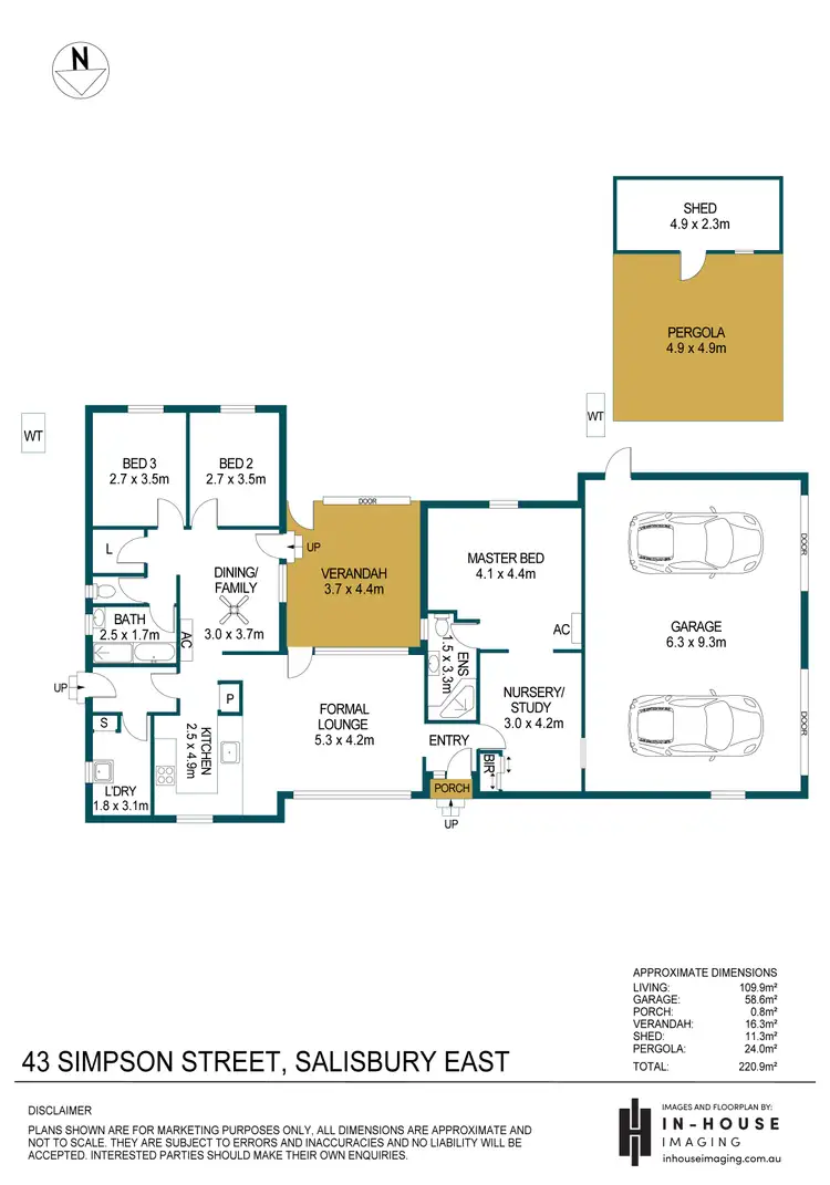 Floorplan of Homely house listing, 43 Simpson Street, Salisbury East SA 5109