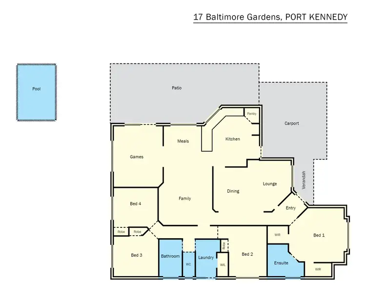 Floorplan of Homely house listing, 17 Baltimore Gardens, Port Kennedy WA 6172