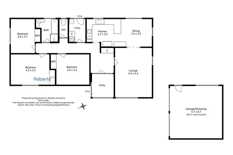 Floorplan of Homely house listing, 2 Allambie Crescent, Ulverstone TAS 7315