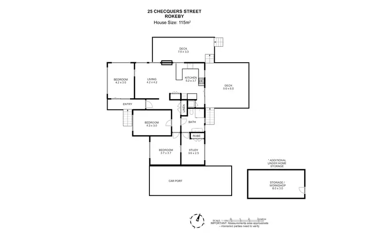 Floorplan of Homely house listing, 25 Checquers Street, Rokeby TAS 7019