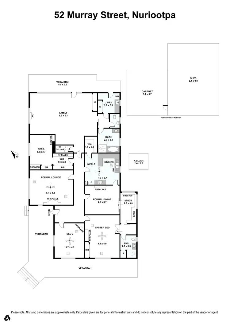 Floorplan of Homely house listing, 52 Murray Street, Nuriootpa SA 5355