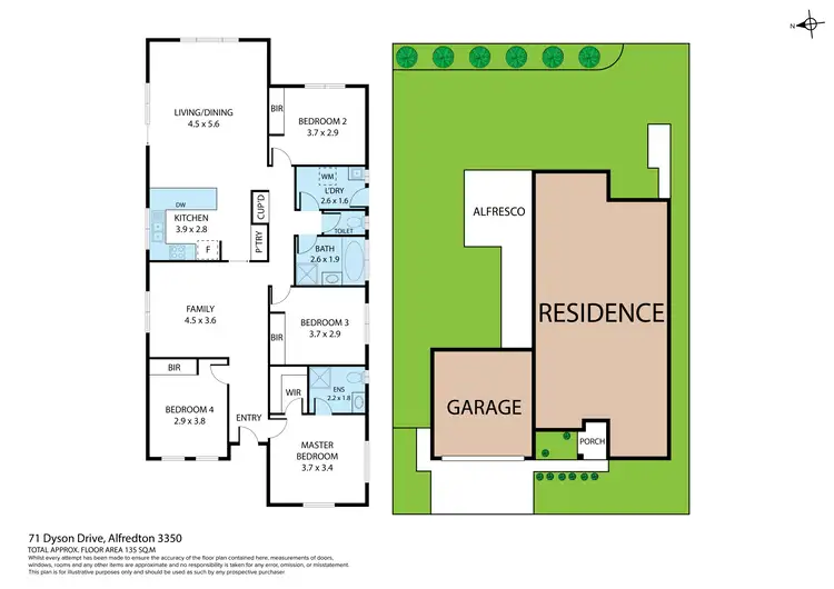 Floorplan of Homely house listing, 71 Dyson Drive, Alfredton VIC 3350