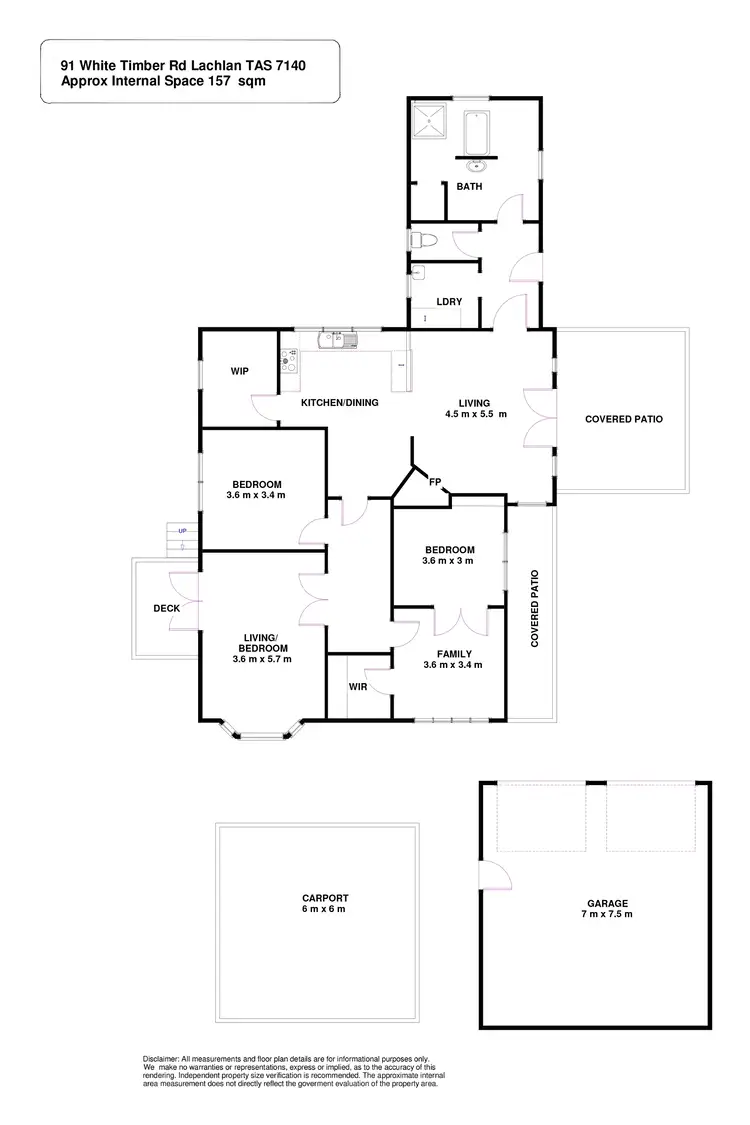 Floorplan of Homely house listing, 91 White Timber Road, Lachlan TAS 7140