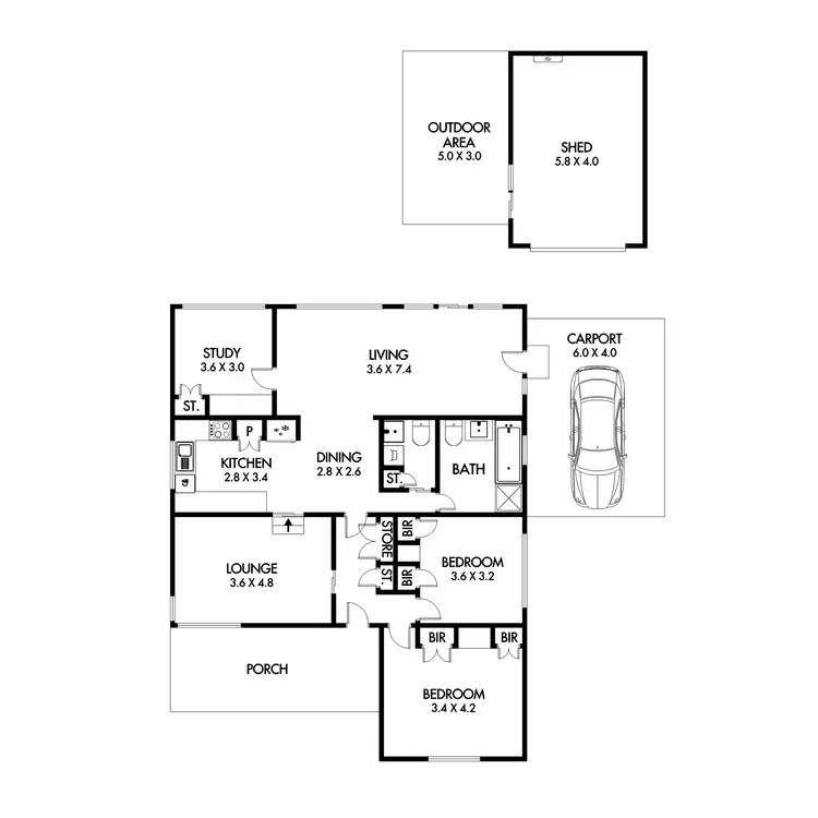 Floorplan of Homely house listing, 29 Bennett Road, Horsham VIC 3400