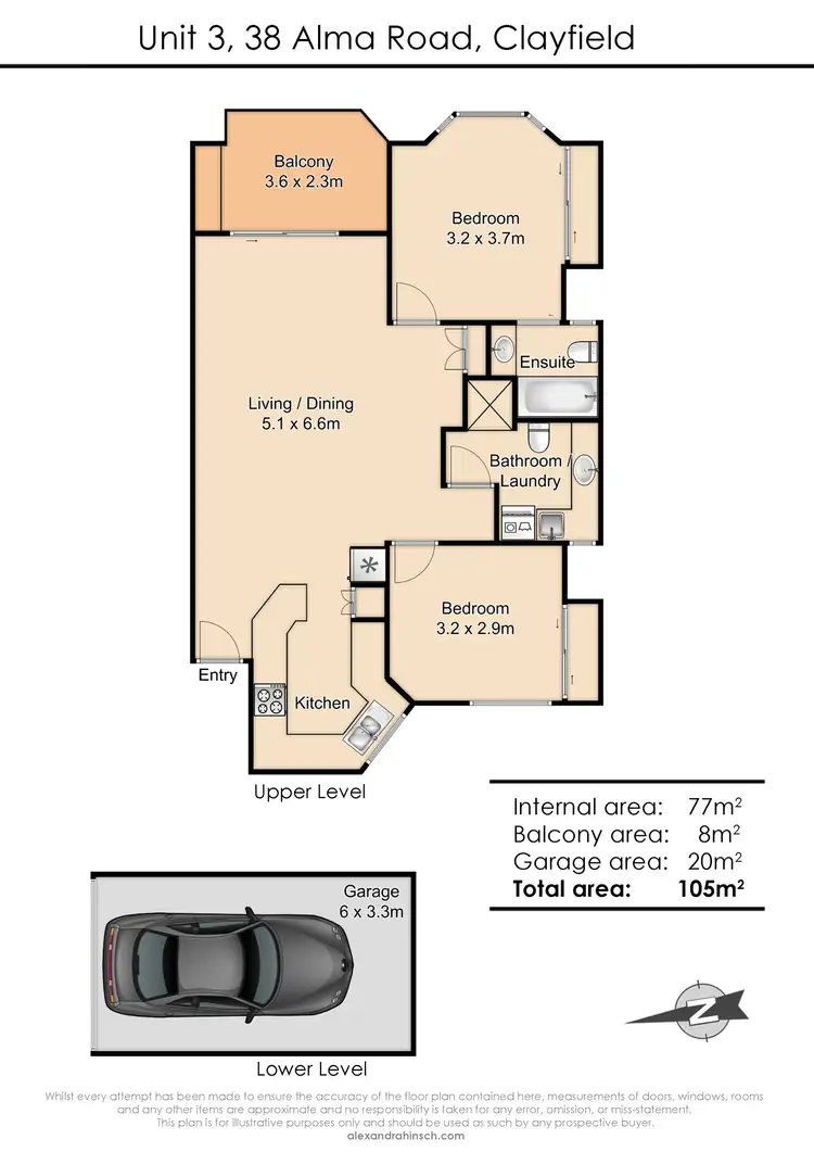 Floorplan of Homely unit listing, 3/38 Alma Road, Clayfield QLD 4011
