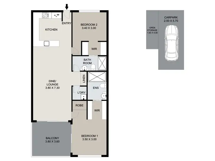Floorplan of Homely apartment listing, 136/29 Rochat Avenue, Banyo QLD 4014