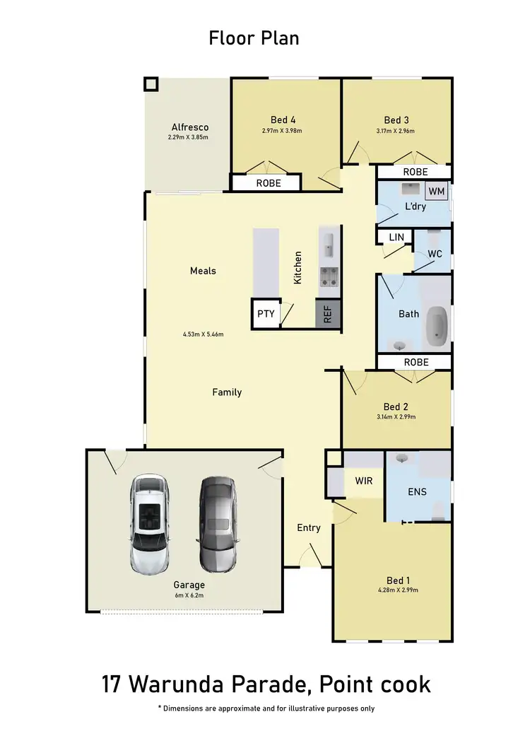 Floorplan of Homely house listing, 17 Warunda Parade, Point Cook VIC 3030