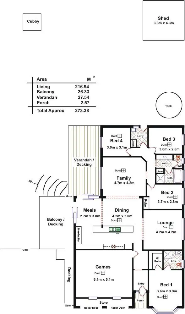 Floorplan of Homely house listing, 41 Rosella Circuit, Hewett SA 5118