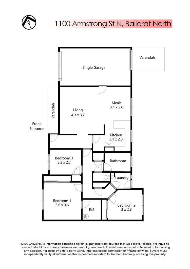 Floorplan of Homely house listing, 1100 Armstrong Street North, Ballarat North VIC 3350