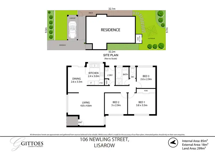 Floorplan of Homely semi-detached listing, 106 Newling Street, Lisarow NSW 2250
