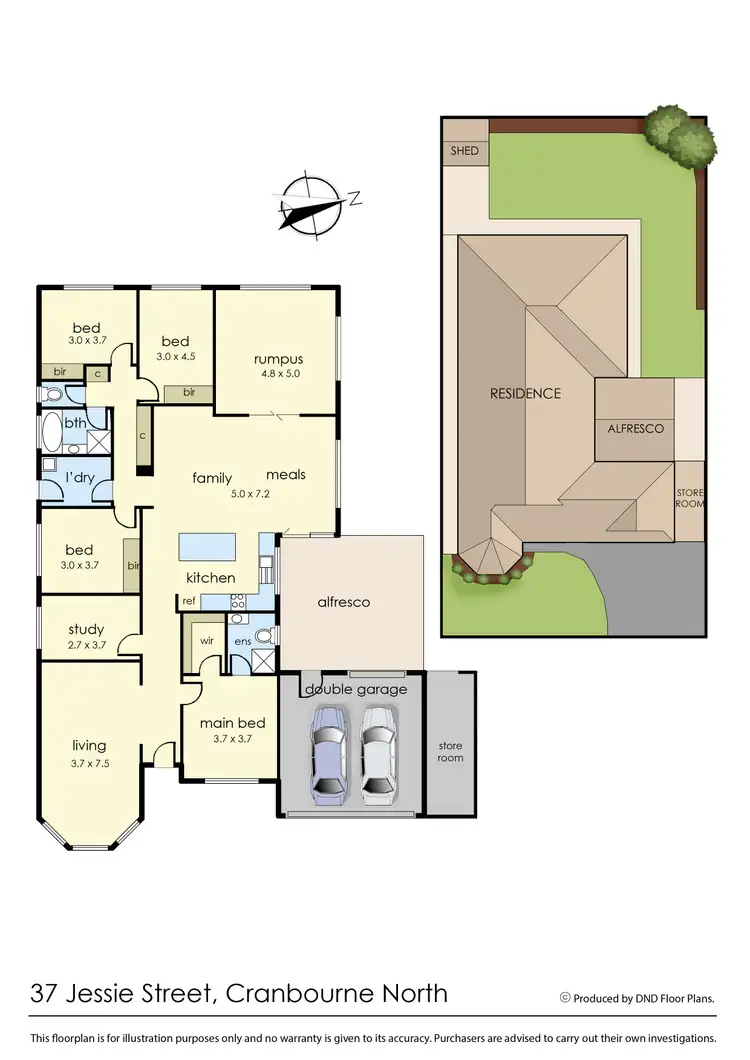 Floorplan of Homely house listing, 37 Jessie Street, Cranbourne North VIC 3977