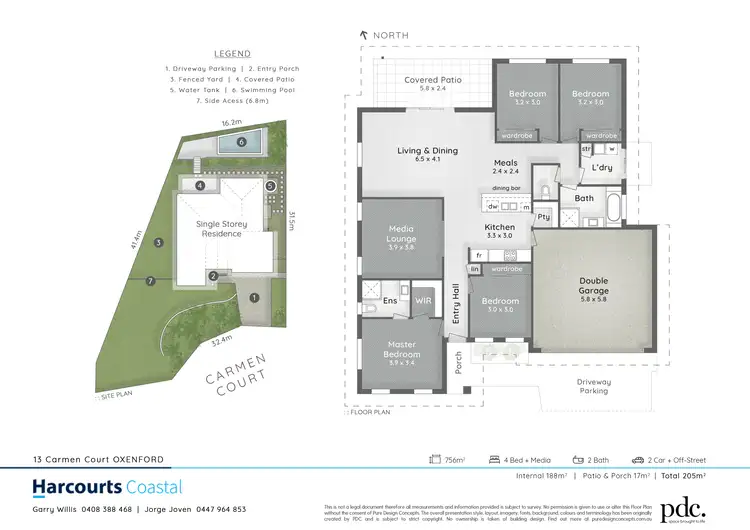 Floorplan of Homely house listing, 13 Carmen Court, Oxenford QLD 4210