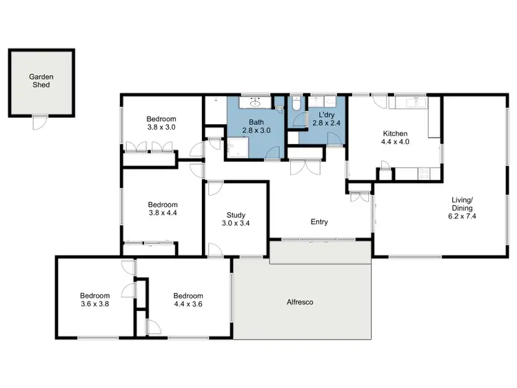 Floorplan of Homely house listing, 129 Clarke Street, Benalla VIC 3672