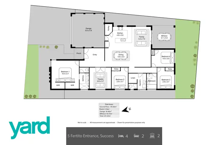 Floorplan of Homely house listing, 5 Fertito Entrance, Success WA 6164