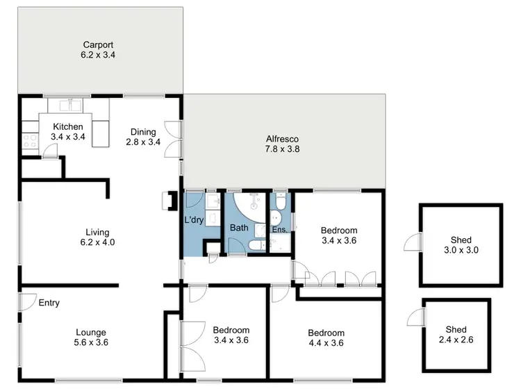 Floorplan of Homely house listing, 66 Bridge Street West, Benalla VIC 3672