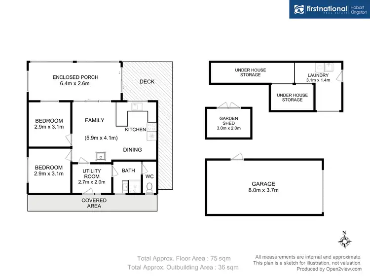 Floorplan of Homely house listing, 26 Blyth Parade, Great Bay TAS 7150