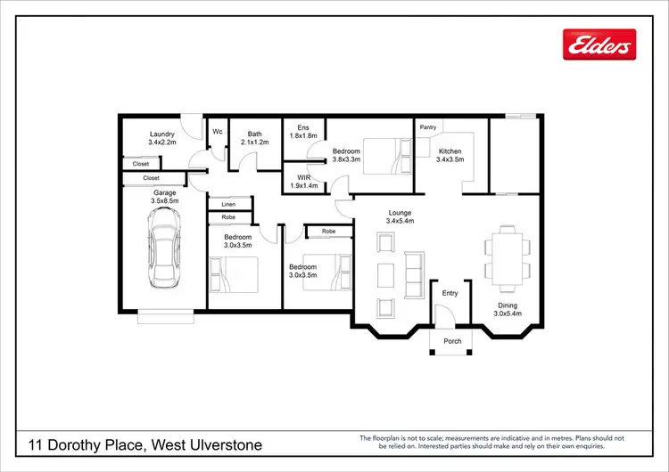 Floorplan of Homely house listing, 11 Dorothy Place, Ulverstone TAS 7315