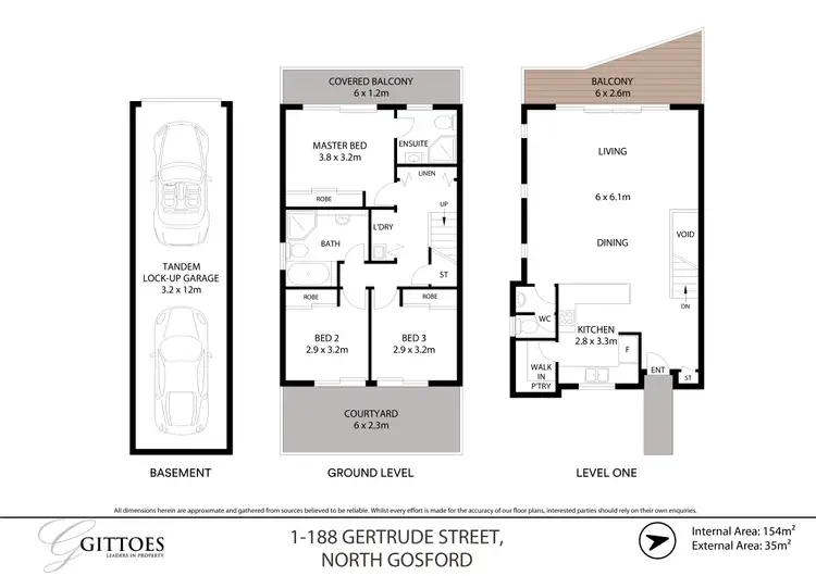 Floorplan of Homely townhouse listing, 1/188-198 Gertrude Street, North Gosford NSW 2250