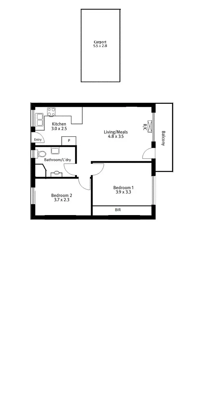 Floorplan of Homely unit listing, 7/3 Church Street, Highgate SA 5063