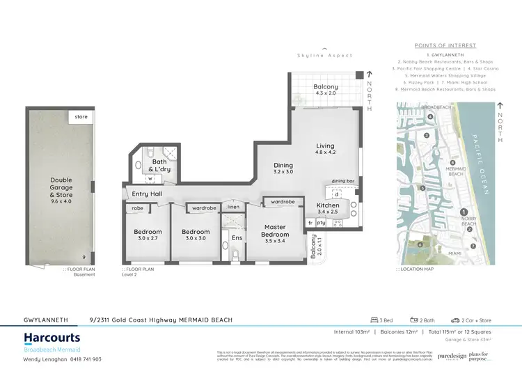Floorplan of Homely apartment listing, 9/2311 Gold Coast Highway, Mermaid Beach QLD 4218