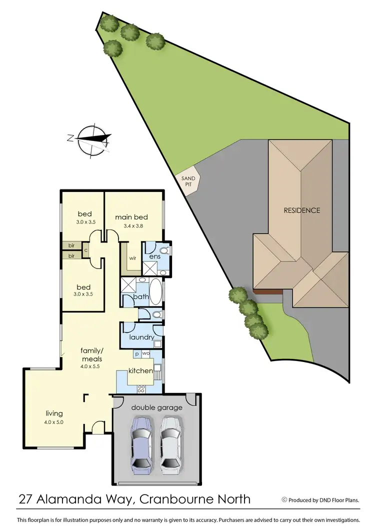 Floorplan of Homely house listing, 27 Alamanda Way, Cranbourne North VIC 3977
