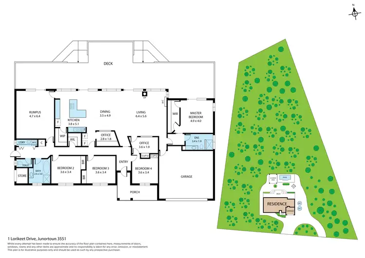 Floorplan of Homely house listing, 1 Lorikeet Drive, Junortoun VIC 3551