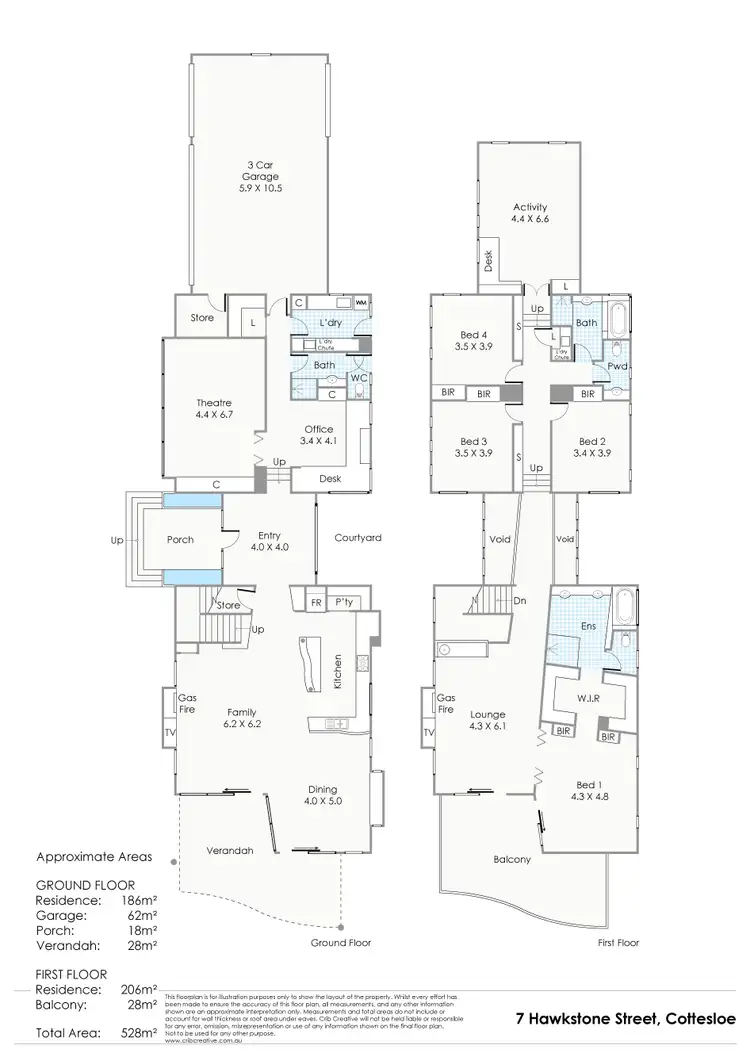 Floorplan of Homely house listing, 7 Hawkstone Street, Cottesloe WA 6011