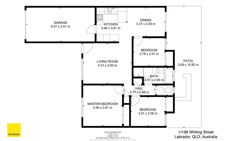 Floorplan of Homely house listing, 1/198 Whiting Street, Labrador QLD 4215