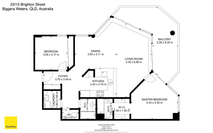 Floorplan of Homely unit listing, 23/15 Brighton Street, Biggera Waters QLD 4216