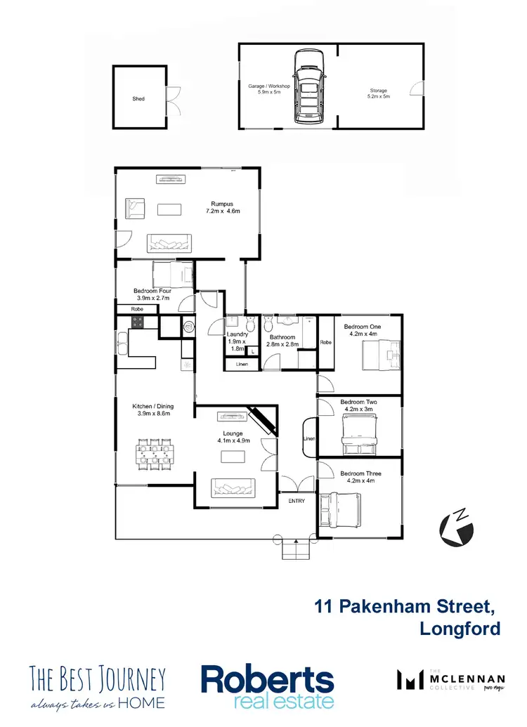 Floorplan of Homely house listing, 11 Pakenham Street, Longford TAS 7301