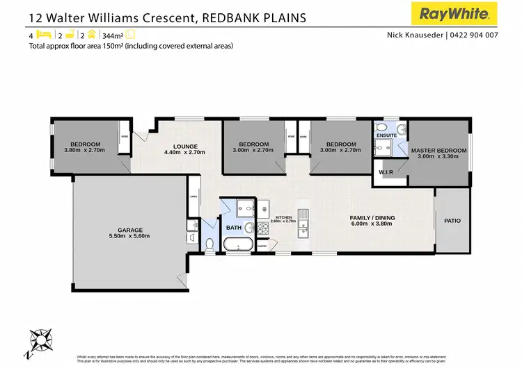Floorplan of Homely house listing, 12 Walter Williams Crescent, Redbank Plains QLD 4301