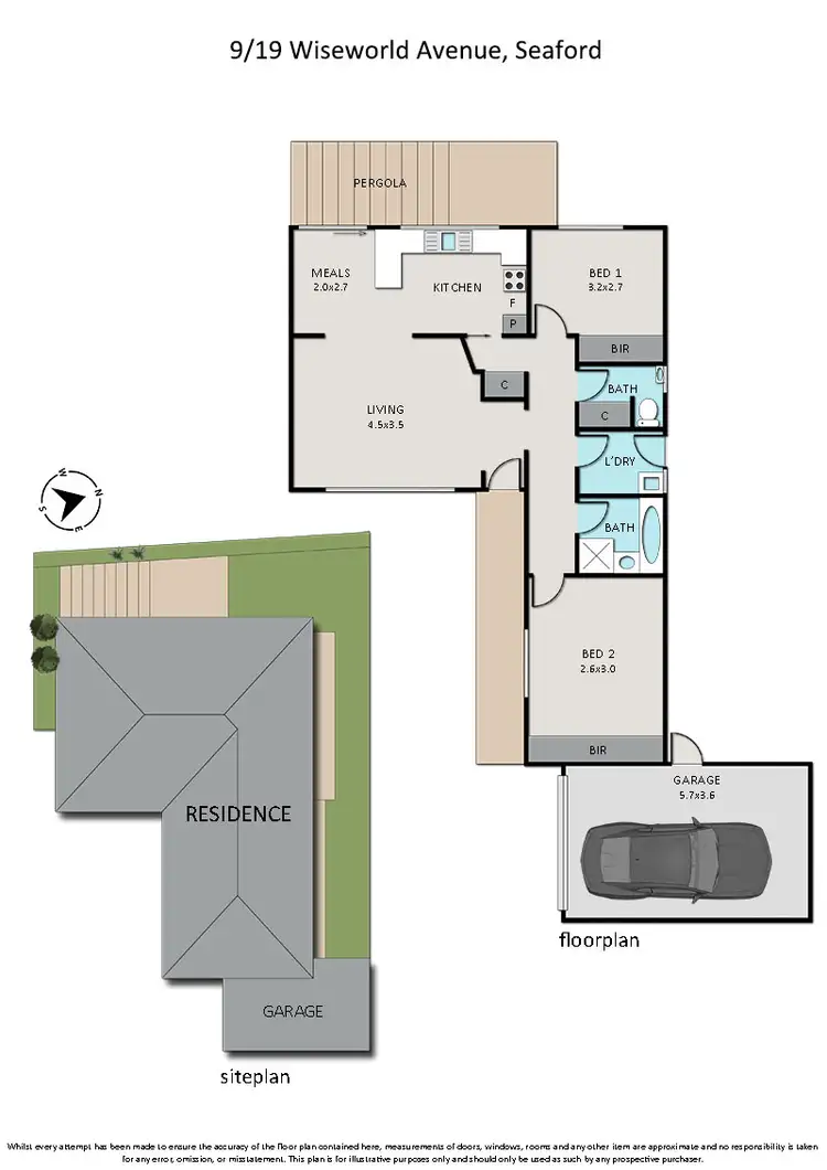 Floorplan of Homely unit listing, 9/19 Wisewould Avenue, Seaford VIC 3198