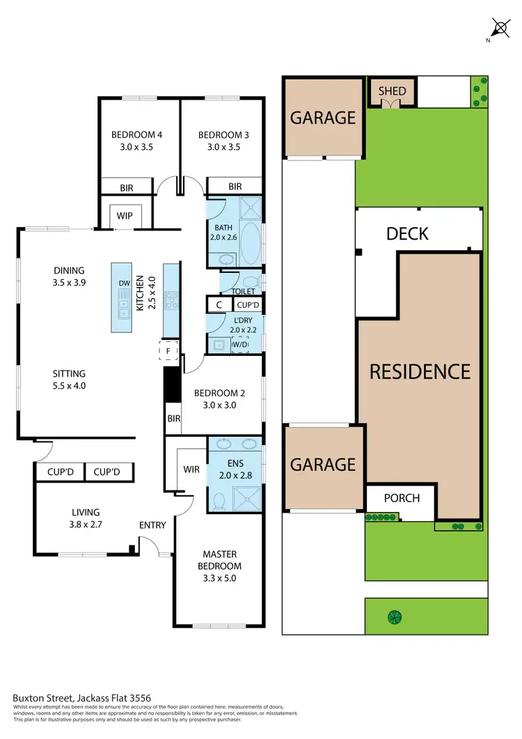 Floorplan of Homely house listing, 5 Buxton Street, Jackass Flat VIC 3556